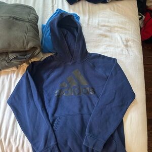 Adidas Men's Navy Blue Hoodie